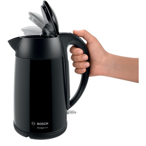 Bosch Designline TWK3P423 elkedel sort 1,7 liter - Image 2