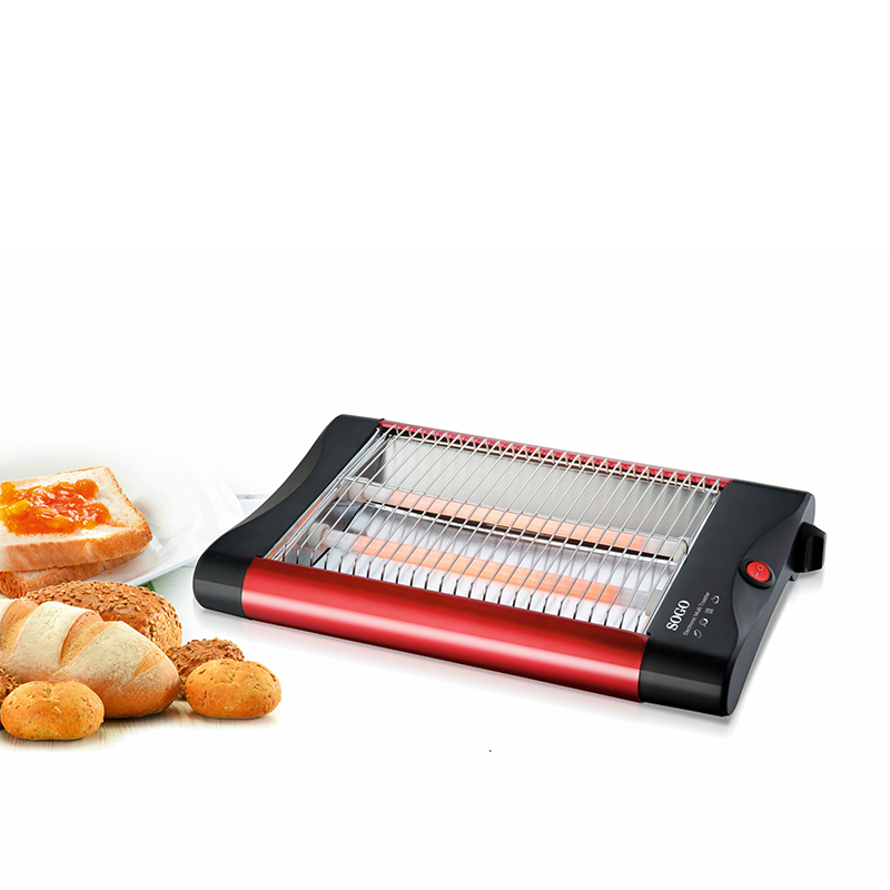 Sogo 4-slice flad br?drister r?d/sort 600 watt - Image 3