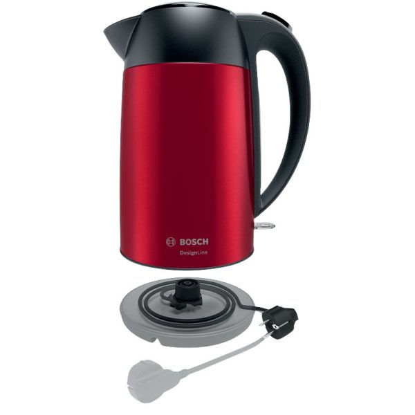 Bosch Designline TWK3P424 elkedel r?d 1,7 liter