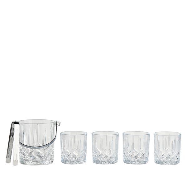Isspand med 4 glas